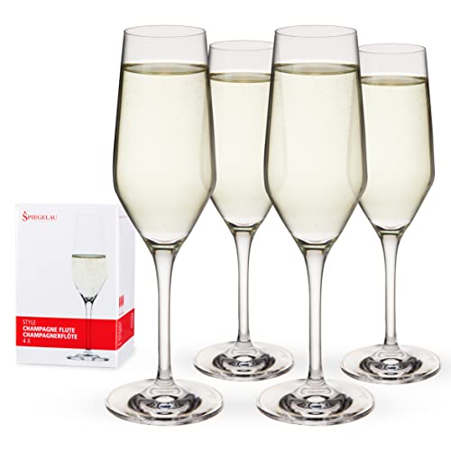 Spiegelau Style Champagne Flutes, Elegant Crystal Champagne Glasses Gift Set, Perfect for Prosecco, Sparkling Rose, Mockta...