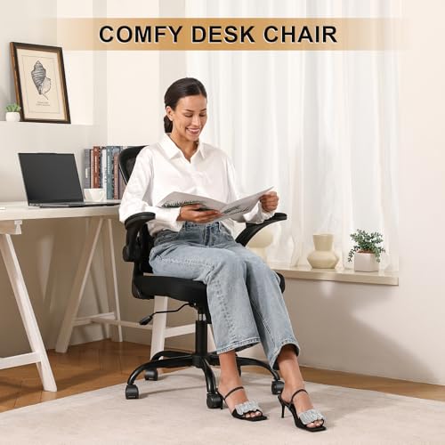 Office Chair, Ergonomic Desk Chairs 330LBS Capacity High Back Mesh Computer Chair with Flip-up Armrests, Comfy Work Chair ...