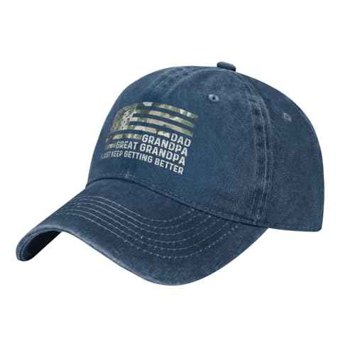Great Grandpa Gifts-Great Grandpa Hat Blue Ball Cap,Navy Blue Hats for Men,Grandpa