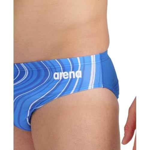 ARENA Performance Men's Marbled Swim Brief Chlorine Resistant MaxLife Swimsuit Practice Pool Training Bathing Suit