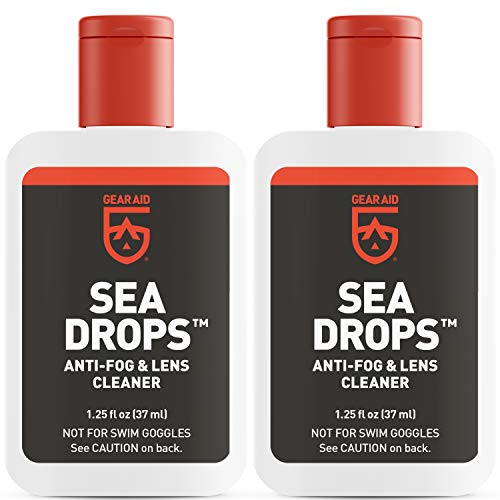 Gear AID Sea Drops Cleaner and Anti-Fog for Dive and Snorkel Masks, Clears Up Dirty, Foggy Lenses, 1.25 fl oz