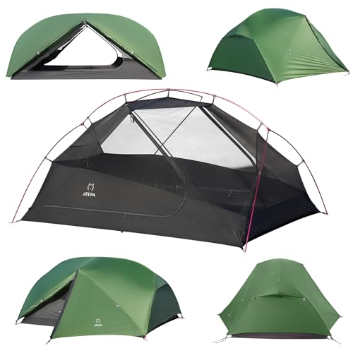 ATEPA Voyage 1-2 Person Backpacking Tent, 4 Season Ultralight Compact Tent, 4000mm Waterproof 20D Nylon Rainfly & Aluminum...