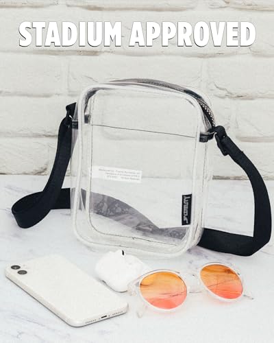 Fydelity- Cute Clear Concert Bags for Women, Small Clear Bag for Stadium Events or Festival Shoulder Bag | Transparent Cle...