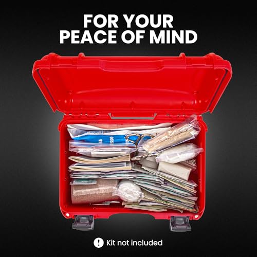 NANUK 909 Waterproof First Aid Box Empty – Durable, Medical First Aid Organizer Case, IP67-Rated, Dustproof, Impact-Resist...