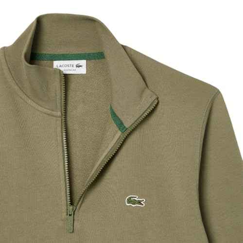 Lacoste Men's Core Collection Regular Fit Classic Zip Up Mock Neck Sweatshirt