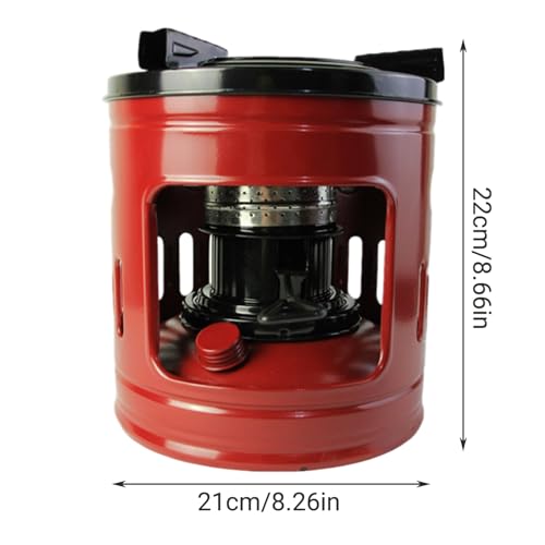 Yeory Kerosene Stove, 8.3x8.7 Iron Small Kerosene Heater with 8 Cotton Wick, Windproof Portable Indoor Burner Stove Campin...
