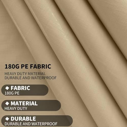 Carport Replacement Canopy, Replacement Top Cover for 12' x 20' Carport Frame, 180G PE Fabric Waterproof & UV Protected Ta...