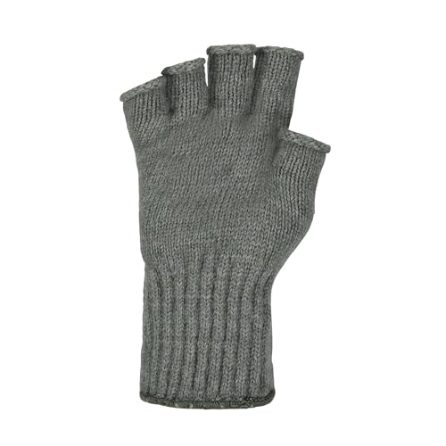 M MCGUIRE GEAR GI Wool Fingerless Glove Liners, Half Finger Glove Inserts, for Running, Hiking and Climbing - Made in USA