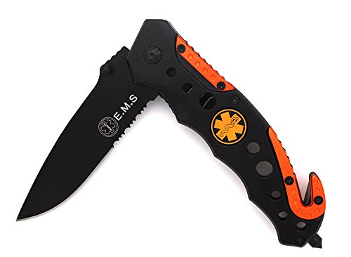 Snake Eye Tactical Rescue Style Action Assist Knife 4.5" Razor Sharp Camping Survival