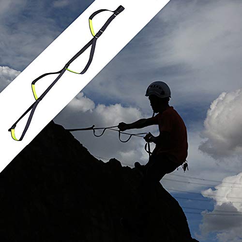 WILDKEN Adjustable Climbing Ascender Sling Foot Loop Ascender Webbing Sling for Outdoor Mountaineering, Rock Climbing, Exp...