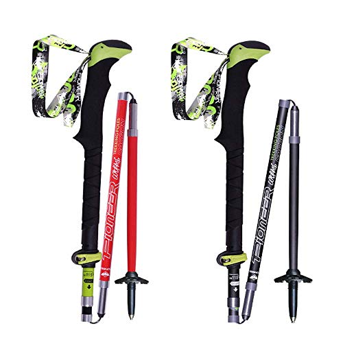 Hiking Poles 7001 Super-Hard Aluminum, Carbon Fiber Trekking Poles Lightweight Collapsible Folding Walking Sticks Included...