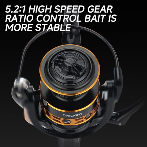 HAUT TON Dolphin Advance Edition Spinning Reel,5.2:1Gear Ratio,22LBS,5+1BB,Backlash Free Bearing,Sealed Drag System,Saltwa...