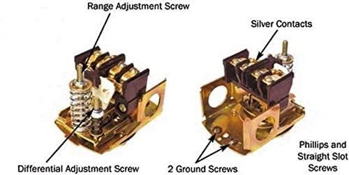 Merrill MPS4060 Water Well Pressure Control & Air-Pump Pressure Switch, 40-60 PSI Pressure Setting, NEMA 1, Adjustable Differential,1/4" Female NPT