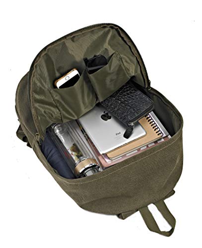 seemeroad Durable Canvas College Rucksack Laptop Excursion Backpack Travel Notebook School Backpack Bookbag For Men Women ...
