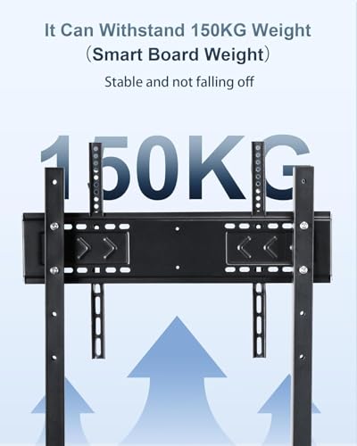 Smart Board Stand with Wheels for 43-65 inch Interactive Whiteboard,Height Adjustable Mobile Rolling Stand for Classroom &...
