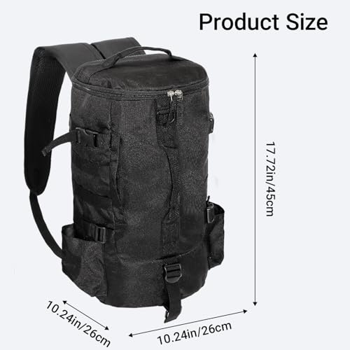 FishingPepo Fishing Tackle Backpack with Rod & Bottle Holder, Lightweight Outdoor Water-Resistant Fishing Gear Shoulder St...