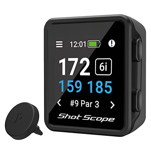 Shot Scope H4 GPS Handheld with Shot Tracking - F/M/B Green and Hazard Distances - 36,000+ pre-Loaded Courses - 100+ Stati...