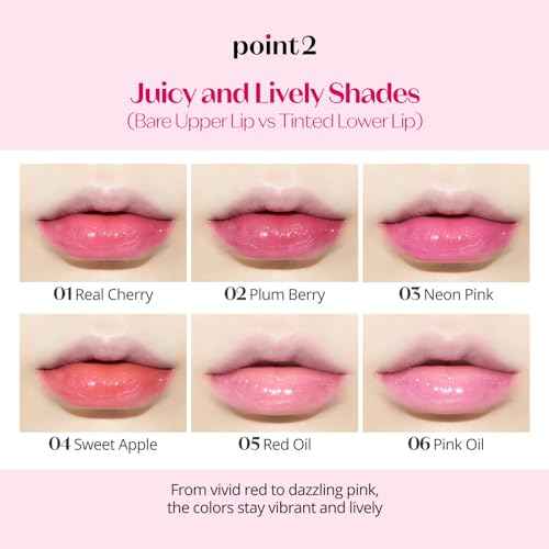 ETUDE Dear Darling Oil Tint #2 Plum Berry 4.2g | High Moisturizing and Strong Hydrating Lip Oil/Lip Gloss | Smooth and Moist Lips | Non-Sticky Lip Oil Tint For Dry Lips | K-beauty