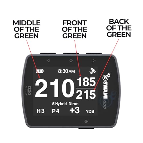 Swami KISS 2.0 Handheld Golf GPS Ragnefinder with Integrated Magnets - Grey