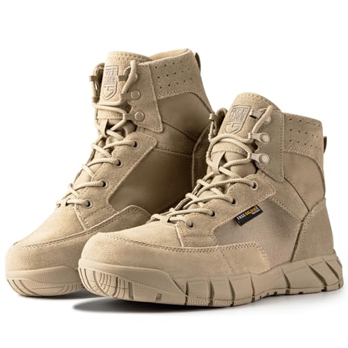 FREE SOLDIER Waterproof Hiking Work Boots Men's Tactical Boots 6 Inches Lightweight Military Boots Breathable Desert Boots