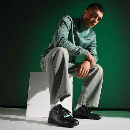 PUMA Men's Mercedes AMG Petronas F1 Drift Cat Decima Shoes, Black-Fizzy Green, 13