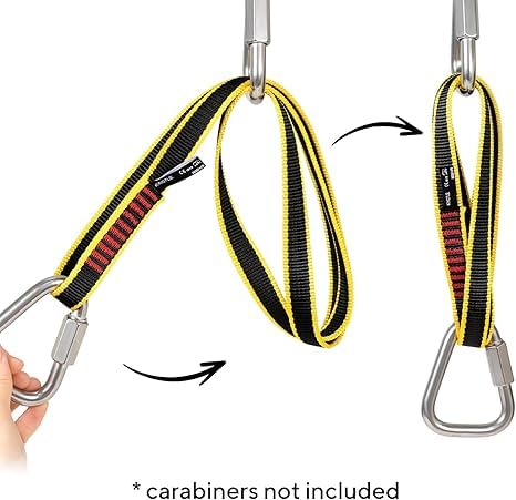 KINGTLE Nylon Climbing Sling 22kN CE1019/EN566 UIAA Certified,Rock Climbing Webbing Straps for Mountaineering