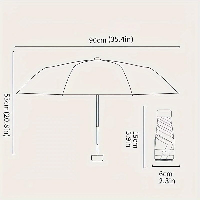 Mustarpicking UPF50+ Mini Travel Sun Umbrella for Purse With Case,Small Compact UV Umbrella Protection Sun,Lightweight Por...