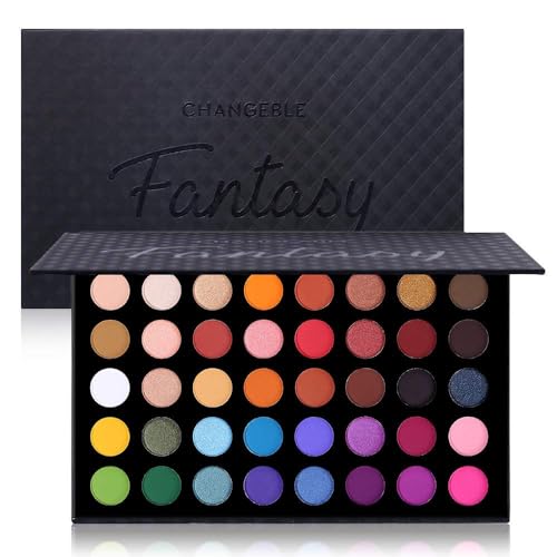 Highly Pigmented Eye Makeup Palette, Matte Shimmer Metallic Eyeshadow Pallet Long Lasting Blendable Natural Colors Make Up...
