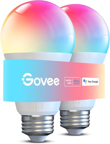 Govee Smart Light Bulbs 1200 Lumens, Color Changing Light Bulbs RGBWW Dimmable, Works with Alexa & Google Assistant, Color...