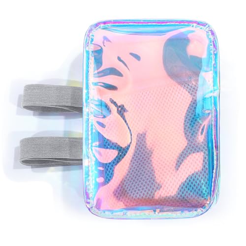 Bulyoou Carnival Leg Bag Holographic Thigh Bag with Adjustable Strap Leg Pouch Harness Women Summer Travel Hiking Pack(Mul...