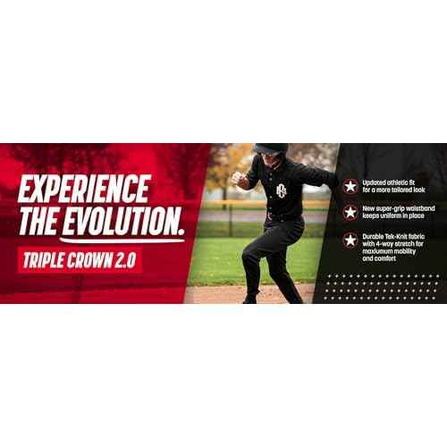 CHAMPRO Unisex-Adult Triple Crown 2.0 Tapered Bottom Baseball Pants with Braid