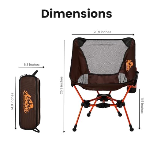Advnture Club Portable Camping Chair with 3 Towels | Compact, Foldable & Sturdy - Lightweight Backpacking Chair for Campin...