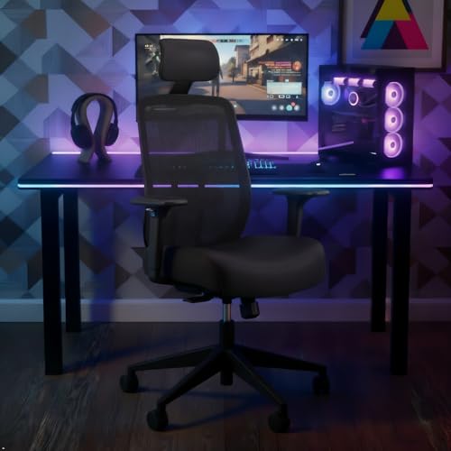 HON Altern Ergonomic Office Chair with Headrest, Arms, Wheels, Foam Cushion Seat, Mid Back Home Office Desk Chair Comfy, G...