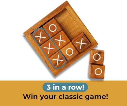 BSIRI Tic Tac Toe for Kids and Adults Coffee Table Living Room Decor and Desk Decor Family Games Night Classic Board Games...
