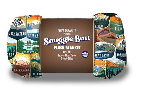 BRIEF INSANITY Plush Luxury Throw Blanket - Premium Ultra Soft Fuzzy Warm Double Sided Throw Blanket - Snuggle Butt Blanke...