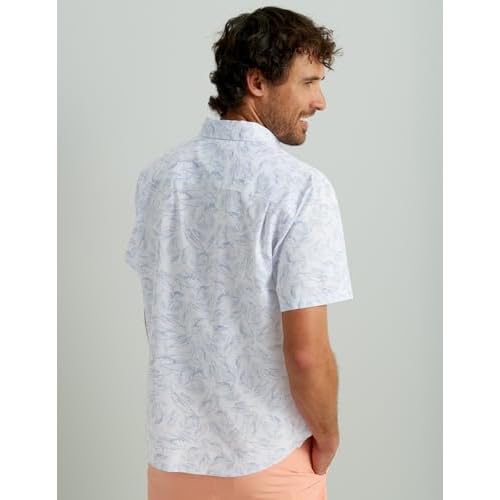 HUK Mens Kc Scott Patterned Kona Shirt, Performance Button Down Shirt