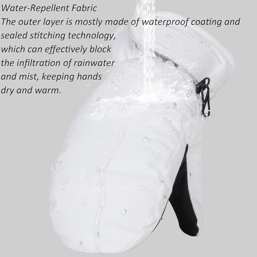 UTOWO Outdoors Winter Ski Mittens for Men Women - Warm Snow Mitts for Cold Weather Non-Slip Water-Repellent Gloves Windproof