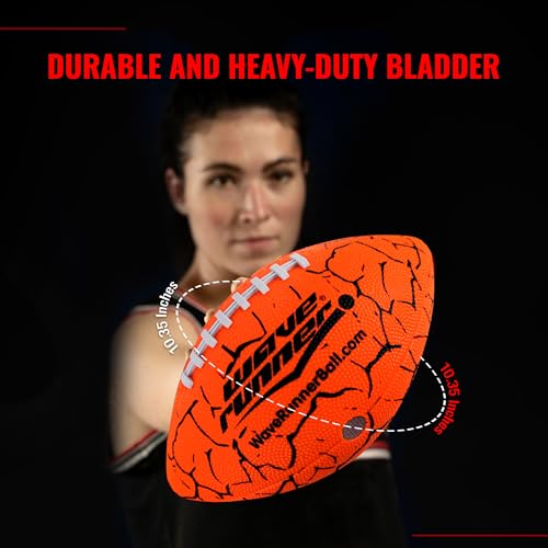 Wave Runner LED Light-Up Football - Glow in The Dark Football Games- Size 10.35 in. with Pump and Batteries Included | Per...