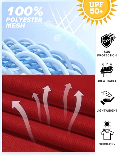 Men's Long Sleeve Shirts UPF 50+ UV Sun Protection Rash Guard Shirt Lightweight Dri Fit Casual Athletic Running Workout Tops