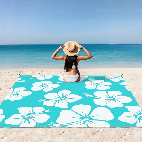 Alarmore Beach Blanket Waterproof Sandproof, 9 Ft X 10 Ft Extra Large Sand Free Beach Mat, Big Compact Lightweight Quick D...