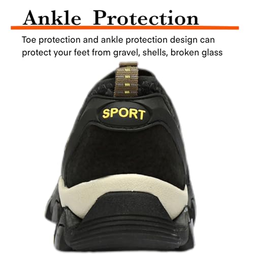 Water Shoes for Men Quick Drying Sneakers Breathable Non-Slip Outdoor Hike Barefoot Shoes for Sport Beach Pool Aqua Swim S...