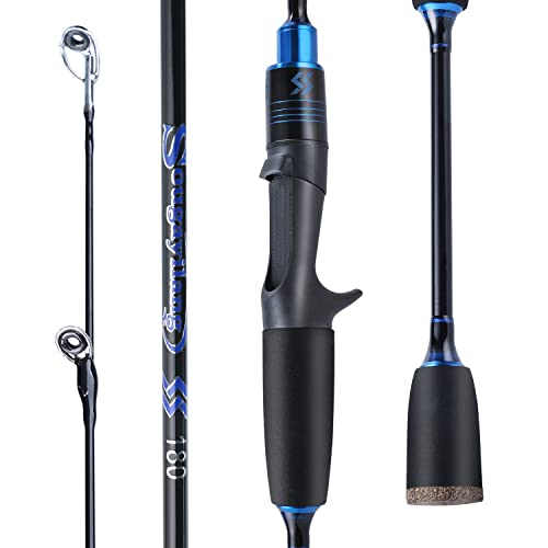 Sougayilang Fishing Rods Ultra-Sensitive Carbon Spinning Rods Blanks with Comfort EVA Grip Rod Handle 2 piecesTrout Rod