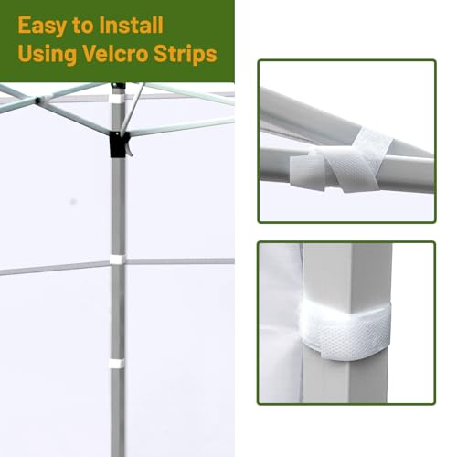 3 Pcs 10x10 Canopy Sidewalls with Roll-up Windows for 10x10 Pop Up Canopy Straight Leg Outdoor Instant Canopy Walls Waterp...