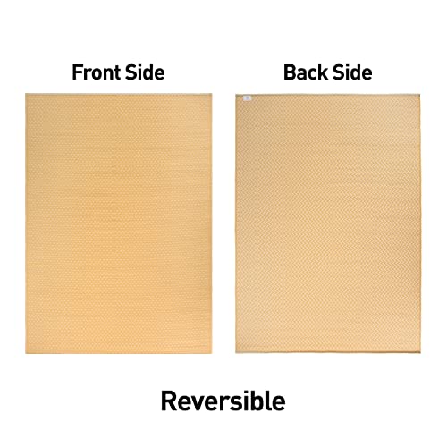 Rugshop Elba Contemporary Plaid Reversible Crease-Free Waterproof Premium Recycled Plastic Outdoor Rugs for Patio,Backyar...