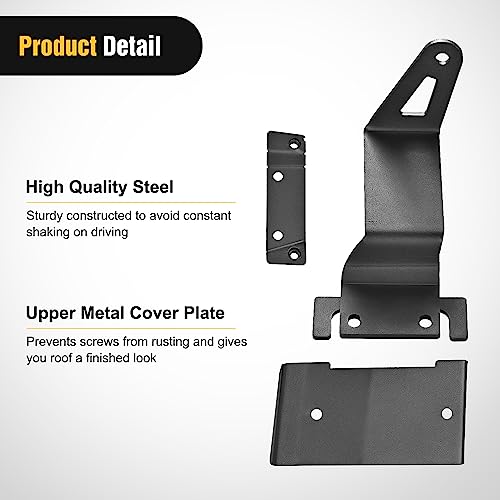 Nilight 2PCS 50” Straight LED Light Bar Mounting Bracket Over-Windshield Mount Kit for 2021 2022 2023 2024 2025 Ford Bronc...