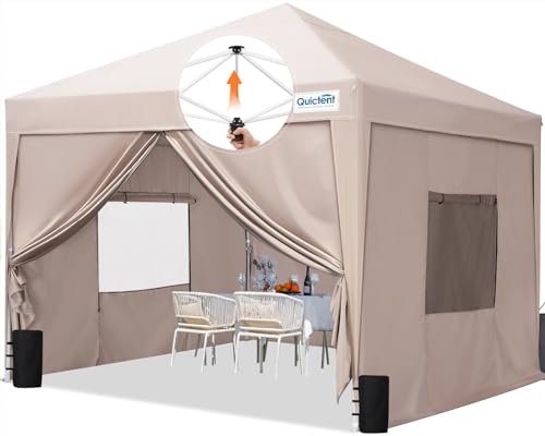 Quictent Privacy 10x10 Pop up Canopy Tent with Sidewalls and Roll-up Ventilated Windows, One Person Setup, Easy Outdoor Co...