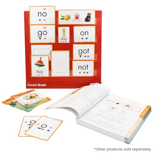 Junior Learning Tabletop Desk Pocket Board Chart, Double Sided, Durable Foldable Stand, Easy to Use, Portable and Reusabl...