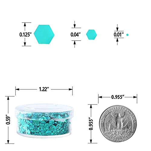 Holographic Chunky Glitter, Set of 12, Licool Craft Glitter for Resin Art Crafts, Cosmetic Glitter for Nail Body Face Eye,...