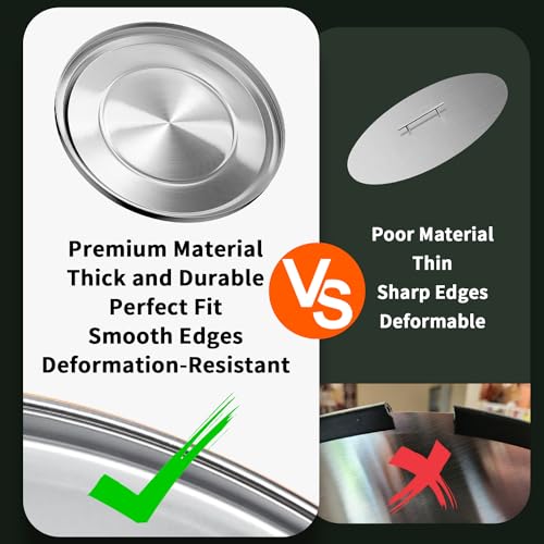 Pariplus Lid for Solo Stove Yukon - 27 Inch Stainless Steel Fire Pit Lid Cover for Solo Stove Yukon, Fire Pit Accessories ...