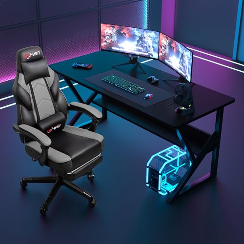 DL-win Gaming Chairs for Adults, Computer Chair with Footrest and High Back, Big and Tall Gamer Chair's with Massage Lumba...